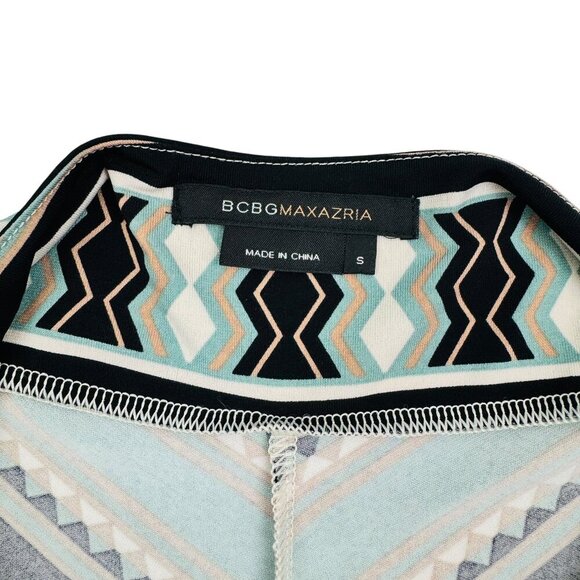 BCBG MaxAzaria Twist Front Aztec Print Spaghetti Strap Dress Women's Size Small - Picture 7 of 9